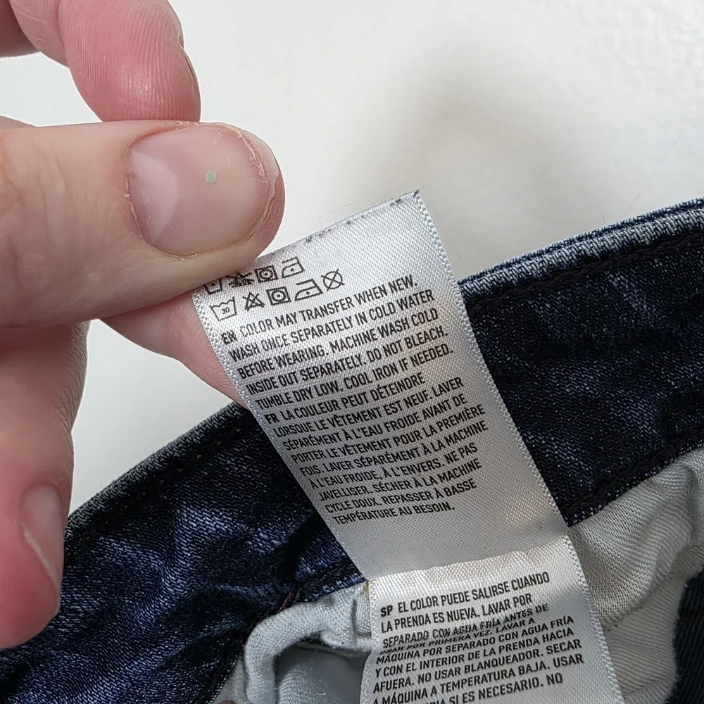 American Eagle Medium Wash Whiskering Airflex Relaxed Straight Jeans Size‎ 29×30